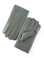 1 x Brand New YISEVEN Men s Classic Lambskin Leather Gloves Shearling Thick Fur Winter Gloves Men s Gloves Lined Fur Gloves Car Finger Gloves Gifts, Green M - RRP €27.6