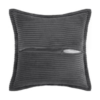 1 x RAW Customer Returns MIULEE Corduroy Velvet Cushion Cover Soft Cushion Cover Decorative Sofa Cushions Square Decorative Cushions Modern Decorative Cushion Cover Striped Cushion Covers for Living Room Bedroom Pack of 2 60 x 60 cm Dark Gray - RRP €26.71