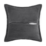 1 x RAW Customer Returns MIULEE Corduroy Velvet Cushion Cover Soft Cushion Cover Decorative Sofa Cushions Square Decorative Cushions Modern Decorative Cushion Cover Striped Cushion Covers for Living Room Bedroom Pack of 2 60 x 60 cm Dark Gray - RRP €26.71