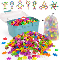 1 x RAW Customer Returns Ltteaoy 500 Pieces Building Blocks for Kids with Storage Bag and Box, STEM Interlocking Blocks Preschool Educational Toys Discs Sets, Environmental Creativity Children s Toys for Boys Girls Ages 3 and Up - RRP €25.2