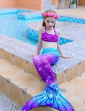 1 x RAW Customer Returns Mermaid Tails with Bikini for Girls 3pc,Mermaid Tail Dress Up Mermaid Swimming Costumes for Kids,without Monofin - RRP €28.33