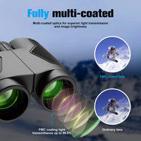 1 x Brand New ShangYa Binoculars - 12x25 Compact Binoculars for Adults - Small Night Vision Binoculars for Bird Watching Outdoor Hunting Travel Concerts Sports Games - RRP €50.41