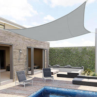 1 x RAW Customer Returns SUNNY GUARD Sun Sail Rectangular 2.5x3m Waterproof Sun Protection Weather Protection Sail Canopy UV Protection for Balcony Terrace Garden, Light Grey - RRP €36.29