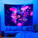 5 x Brand New HYSENM Blacklight Tapestry UV Reactive Tapestries Psychedelic Cat Butterfly Wall Hanging Aesthetic Wall Decoration for Bedroom Living Room Christmas Halloween Birthday Party - RRP €102.0