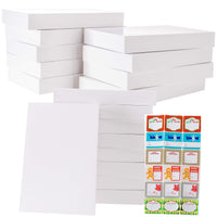 3 x Brand New JOYIN 18 pieces cardboard gift box with 18 pieces gift tags for Christmas, white gift box X-large with lid for holidays, Father s Day, birthday gift packaging, 43cm x 28cm x 6cm - RRP €68.4