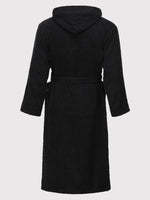 1 x RAW Customer Returns Ladeheid Men s Terry Cloth Bathrobe Made of 100 Cotton LA40-192 Black-30, 3XL  - RRP €40.33