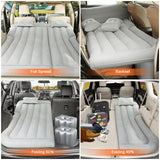 1 x RAW Customer Returns Air mattress car Inflatable mattress Car bed sleeping mattress for back seat Thicker Car Air Bed with Carry Bag for camping, traveling, outdoor activities with 2 cushions gray  - RRP €60.49