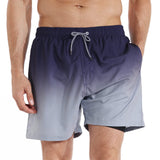 1 x RAW Customer Returns iCKER Swim Trunks Men s Compression Liner 2 in 1 Swim Shorts Board Shorts Quick-drying Beach Shorts, Purple, M - RRP €23.18