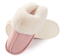 1 x RAW Customer Returns Donpapa Women s Men s Slippers Lambskin Fluffy Slippers Plush Winter Warm Slippers Lined Slippers Pink 36.5-38 - RRP €24.44