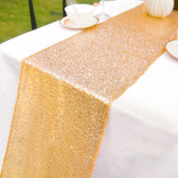 49 x Brand New Table runner glitter round sequin fabric for wedding birthday party baby shower tablecloth decoration 30 x 270 cm gold 1 pack  - RRP €533.12