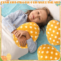 5 x Brand New Namalu 3 Egg Plush Pillows 25 cm Egg Shaped Cushions with White Polka Dots Decorative Pillows for Sofa Decorative Cushions Decoration for Children s and Baby s Bedroom Yellow  - RRP €96.0