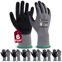 1 x RAW Customer Returns 6 pairs of work gloves for men - assembly gloves with optimal grip fine touch, oil-resistant and breathable, industrial protective gloves for mechanics and workshop, size 11 XXL - RRP €18.83