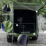 1 x RAW Customer Returns TAZZOR rear tent for car with mosquito net, windproof, sun protection and waterproof - car tent tailgate, car awning for SUV, car awning for camping and outdoor adventures khaki  - RRP €58.93