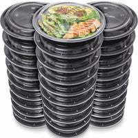 1 x RAW Customer Returns  Pack of 30 1-compartment meal prep containers with lids - boxes reusable, microwave-safe, dishwasher-safe - food box, lunch box, airtight lid closure - RRP €24.13