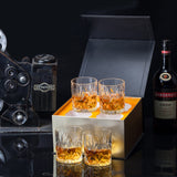 6 x Brand New KANARS Whiskey Glasses, Crystal Cocktail Glass, Unique Birthday Gifts for Him Boyfriend Husband Grandpa Dad, Beautiful Gift, Set of 4 Pieces, 300 ml - RRP €181.44