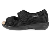 1 x RAW Customer Returns Aerosoft women s rehabilitation sandal Stretch 06, pressure-free, individually adjustable, for women and men black, numeric 44  - RRP €61.55