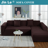 1 x RAW Customer Returns Jin Le Sofa Cover L Shape Sofa Cover Corner Sofa Couch Cover L Shape Stretch 3-Seat 3-Seat, Beige Corner Sofa Cover Washable Sofa Cover with 2 Pillowcases Anti-Slip Foams - RRP €35.69