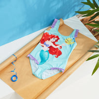 1 x RAW Customer Returns Disney Stitch Single Piece Swimsuit for Girls, Pool and Beach - Gift for Girls Blue Ariel, 5-6 years  - RRP €20.99