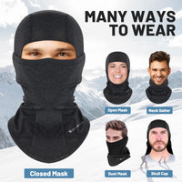 1 x RAW Customer Returns ICOCOPRO Balaclava Windproof Ski Mask Men Women Thermal Fleece Balaclava Motorcycle Mask Winter Face Mask for Skiing, Cycling, Motorcycling, Running - 1 Pack - RRP €11.09