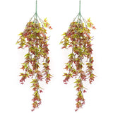 1 x Brand New Pack of 2 artificial plants hanging plant, artificial plants fake plants for garden bar family wedding decoration - RRP €11.09