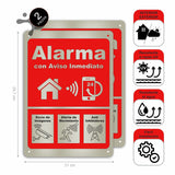 1 x RAW Customer Returns Connected Alarm Sign - Video Surveillance Zone Sign - Police Warning Sign - Deterrent Signs - Indoor and Outdoor - 21 x 30 cm - Video Surveillance Alarm Plate - Resistant and Durable. 2  - RRP €35.0