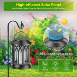 1 x RAW Customer Returns Garden Solar Lamps for Outdoor Hanging, GEARLITE 2 Pieces Solar Lanterns for Outdoors with Realistic Flame Effects, IP65 Waterproof Solar Lights Garden Decoration with Clips for Outdoor Yard Halloween Balcony - RRP €29.5