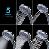 1 x RAW Customer Returns VEHHE Shower Head with 1.5m Hose, 5 Ways Function High Pressure Shower Head, Water Saving, Universal Size Shower Head Connect, Shower Head with Shower Hose - RRP €15.12