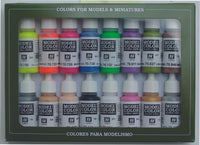 1 x RAW Customer Returns Vallejo Model Paint War Game Special Paint Set Color Assorted 16 Pieces  - RRP €39.0