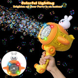 1 x Brand New Panamalar Rechargeable Bubble Gun, 30,000 Bubbles Per Minute, 36 Holes Bubble Machine with 4 LED 2x100ML Bubble Solution, Bubble Toy Birthday Wedding Party Gift for Girls Boys - RRP €32.99