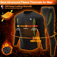 1 x RAW Customer Returns UNIQUEBELLA thermal underwear set, functional underwear, men s ski underwear, winter suit, ski thermal underwear, thermal underwear, undershirt underpants - RRP €26.21