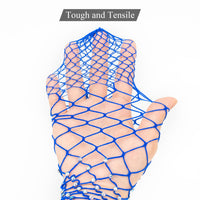 1 x Brand New SIMYJOY 2 Pieces Thigh High Fishnet Stockings Sexy Stockings Sparkle Rhinestome Thigh High for Women, Blue - RRP €27.6