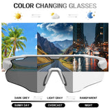 1 x RAW Customer Returns X-TIGER Cycling Glasses Self-tinting Sunglasses Men Women Photochromatic Sports Glasses TR90 Frame for MTB Cycling Running - RRP €34.99