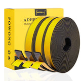 1 x RAW Customer Returns fowong Foam Rubber Self-Adhesive 15 m 3 Rolls Removable Adhesive Sealing Tape for Doors Windows Foam Tape Door Seal Rubber Sealing Tape Weatherproof, Collision Prevention, Anti-Slip Black - RRP €18.99