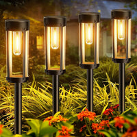 1 x RAW Customer Returns KOOPER Solar Lamps for Outdoor Garden, Pack of 6 Improved Solar Lights Garden with Warm White Tungsten Light, IP65 Waterproof Solar Garden Lights for Garden Decoration Lawn Walkway Balcony Yard - RRP €45.37