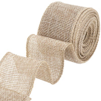 1 x Brand New Thinp Jute Ribbon 4 cm Wide, 5 Yard Burlap Vintage Gift Ribbon, Burlap Ribbon, Burlap Decorative Ribbon, Jute Ribbon Roll, Jute Ribbon Natural, Burlap Ribbon, for Gift Wrapping DIY Crafts Wedding Bouquet Decoration - RRP €6.35