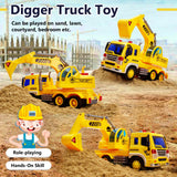 1 x RAW Customer Returns HERSITY children s excavator toy with sound and light, 1 16 vehicle construction site vehicles sandpit, truck car children s toy young children 3 4 5 years - RRP €23.4