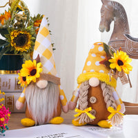 1 x RAW Customer Returns ENLACE 2 Pieces Spring Sunflower Gnomes, Spring Decoration Gnomes, Handmade Plush Dolls Dwarf Decorations, Sunflower Decoration for Home Farmhouse Family Festive Gift - RRP €18.14