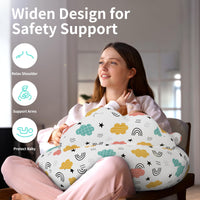 1 x RAW Customer Returns Kompoll Breastfeeding Pillow with Baby Pillow and Detachable Small Pillow Breastfeeding Pillow Newborn Pillow Pregnancy Gifts for Mom Cloud  - RRP €33.36