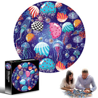 2 x Brand New Puzzle 1000 pieces - Puzzle Round DIY Constellation Circular Zodiac sign circle design, high quality puzzle game for adults and children over 14 years Type H - RRP €38.4