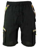 1 x RAW Customer Returns GURU-SHOP, Ethno Goastyle Yogashorts, Black, Cotton, Size M 50 , Men s Pants - RRP €21.58