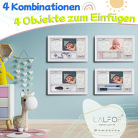 1 x RAW Customer Returns LALFOF 7in1 Baby Hand and Footprint Frame with Name and Object Holder. Customizable Baby Hand and Footprint Frame Baby Birth List . Dermatologically Tested Baby Hand and Footprint Kit - RRP €22.33