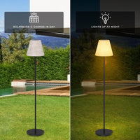 1 x RAW Customer Returns FUYO Solar Floor Lamp Outdoor Wireless Dimmable Floor Lamp with Light Sensor 4-Way Height Adjustable Warm White RGB LED Floor Lamp Wireless Waterproof IP65 for Outdoor Patio Garden Hotel Dining Table Gray. - RRP €63.68