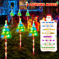 1 x RAW Customer Returns KOOPER Solar Christmas Lights Outdoor, 6 Pieces Solar Christmas Decoration Outdoor Candy Cane Christmas Tree with Colored LED and 8 Lighting Modes, Solar Lamps for Outdoor for Lawn Patio Yard Gifts - RRP €24.19