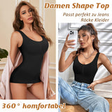 1 x RAW Customer Returns YARRCO Shape Undershirt Women s Shaping Tank Top Tummy Control Shapewear Sports Tank Top Figure-Shaping Strap Top Body Shaper Shirt Seamless Camisole Shaping Shirt Black-Wide Straps, S  - RRP €21.46