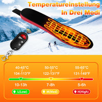 1 x RAW Customer Returns SelfTek Heated Insoles, Heated Insoles with Battery, with Intelligent Wireless Remote Control, Heated Insoles with Battery, Heated Insoles for Hiking, Camping Size 41-46  - RRP €57.97