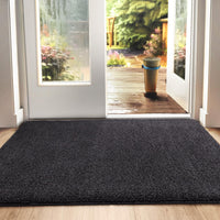 1 x RAW Customer Returns DEXI dirt trapper mat, non-slip doormat for indoor and outdoor use, washable entrance carpet, absorbent doormat - cleaning mat 60 x 90 cm, black-grey - RRP €29.99