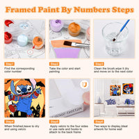 2 x Brand New NAIMOER Framed Paint by Numbers for Kids, 4Pack Paint by Numbers for Adults, Halloween Acrylic Paints for Kids, Acrylic Painting with Wooden Easel and Velcro 8x8inch  - RRP €38.4