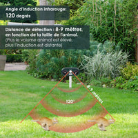 1 x RAW Customer Returns RichYa 2 cat repeller animal repeller ultrasonic solar, 5 mode cats, dogs, martens, animal repellent, cat deterrent dog deterrent marten deterrent weatherproof repellent with 2 horns - RRP €34.27