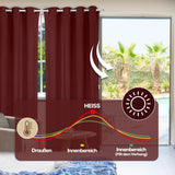 1 x RAW Customer Returns Utopia Bedding blackout curtains with eyelets thermal curtain set of 2 132x160 cm, red heat and cold insulating and sound-absorbing curtain opaque for living room, bedroom and office - RRP €20.98