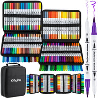 1 x RAW Customer Returns Ohuhu Felt Tip Pens 160 Colors, Dual Brush Pen Watercolor Marker Pens Set for Kids and Adults for Journal, Calligraphy, Manga, Coloring Books and Handlettering, Maui Carrying Case - RRP €47.59